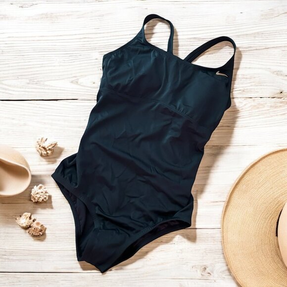 Nike Black Women's One Piece Swimsuit - Picture 1 of 7